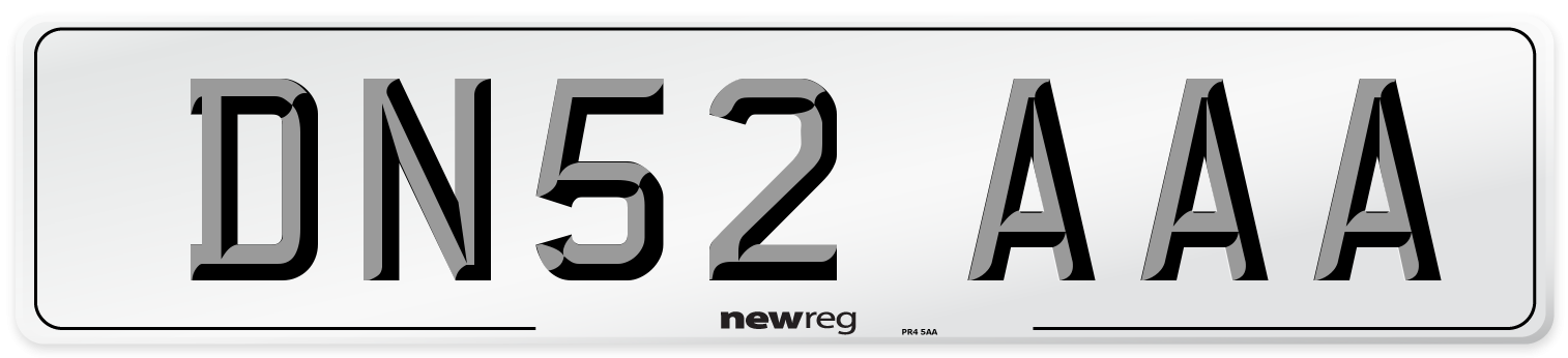 DN52 AAA Number Plate from New Reg